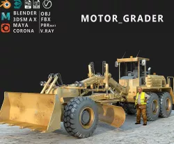 Motor-Grader 3D model