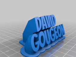 My Customized Sweeping 2-line name plate (text)