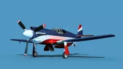 North American A-36A Apache S04 Racer 3D model