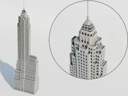 NYC 70 Pine Street Building Low-poly 3D model