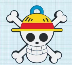 One piece llavero (mugiwara flag) (bandera de luffy) 