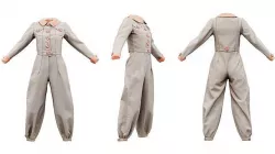 Pilot Bodysuit Closed Low-poly 3D model