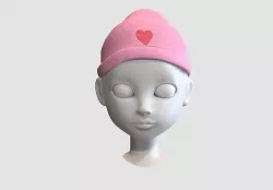 pink lovely hat  3D model