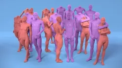 Premium Fashion Mannequin - Couples Poses 3D model