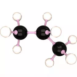 Propane Molecule Low-poly 3D model