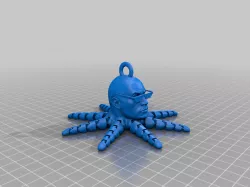 rocktopus key chain with thug life glasses