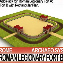 Roman Legionary Fort B Add Pack Fort A Rectangular Plan 3D model