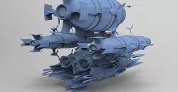 Sci-Fi Cargo ship 4  3D model