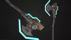 Sci fi elite axe Low-poly 3D model