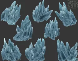 Scifi Spiky Ice 220616 - Ultra HD 16K Textures Low-poly 3D model