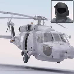 SH60 Seahawk Military Helicopter 3D model
