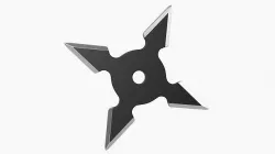 Shuriken ninja throwing knife 01 3D model