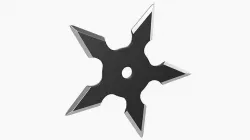Shuriken ninja throwing knife 02 3D model
