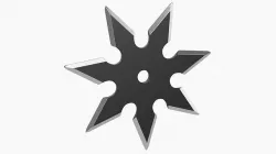 Shuriken ninja throwing knife 04 3D model