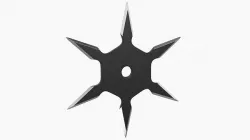 Shuriken ninja throwing knife 07 3D model