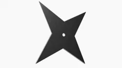 Shuriken ninja throwing knife 09 3D model