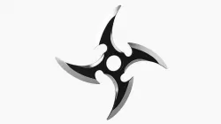 Shuriken throwing ninja knife 06 3D model