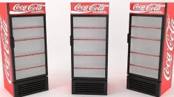 single door coca-cola fridge Low-poly 3D model