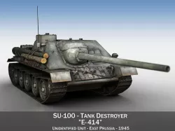 SU-100 - E414 - Soviet Tank Destroyer  3D model