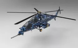 T129 Army Blue  Low-poly 3D model
