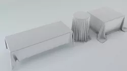 Tablecloth Set 3D model
