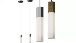 Tala Basalt Single Pendant - West Elm 3D model