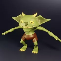 Troll Orc fantasy creature Low-poly 3D model
