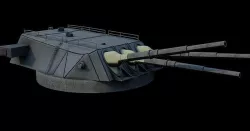 Type 94 naval gun 3D model