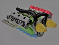 v6 Engine Low-poly 3D model