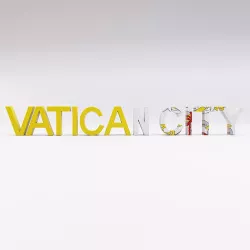 Vatican City country name text 3d model  Low-poly 3D model