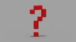 Voxel Question Mark Low-poly 3D model