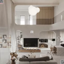 WABI SABI Interior Villa design sketchup model 4 3D model