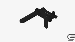 Wall Mixer Set - Luxury - Chip - Bath Low-poly 3D model