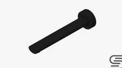 Wall Spout - Luxury - Sleek Oval Low-poly 3D model