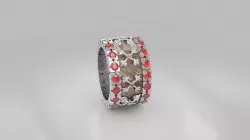 Wedding Engagement Women Diamond Gold Silver Ring 3D Model 3D model