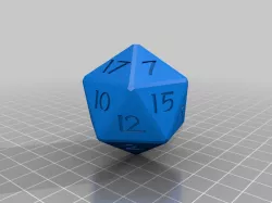 Yet Another D20 Dice - Easier FDM Printing