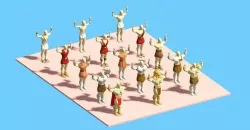 15 Fifteen different level Greek-Roman Male Hercules Character Low-poly 3D model