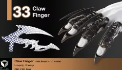 33 Claw Finger Low-poly 3D model