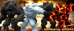 3DRT - Elemental Golems Low-poly 3D model