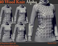 40 Wool Knit Alpha Maps 4K - Video How To Use Texture