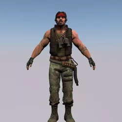Agent from the game CSGO Cresswater Lean partisans 3D model