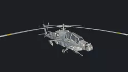 AH64 Apache 3D LowPoly Model Low-poly 3D model
