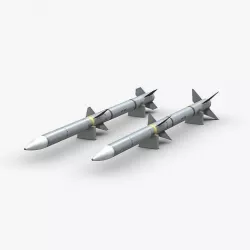 AIM-120A AIM-120C AMRAAM American Air to Air BVR Missile Low-poly 3D model