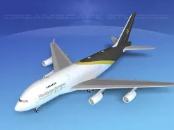 Airbus A380-800 UPS 3D model