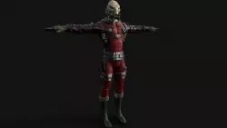 Alien NFT Model with all the source files and textures Low-poly 3D model