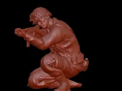 AMERICAN PARATROOPER SHOOTING 3D model