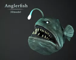 Anglerfish Low-poly 3D model