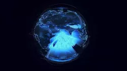 Animated Hologram Planet Earth v6 3D model