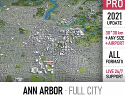 Ann Arbor Low-poly 3D model