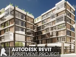 Apartment Building Revit Project 3D model